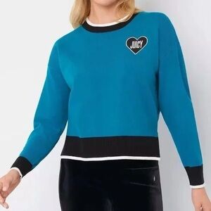 Juicy By Juicy Couture Womens Crew Neck Long Sleeve Pullover Sweater Size XXL